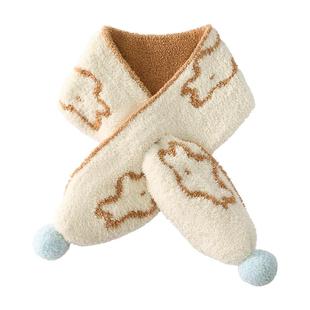babycare儿童围巾男童女童秋冬季保暖加厚三好绒宝宝出行围脖防风