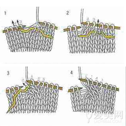 扭绳麻花围巾的各种织法图解