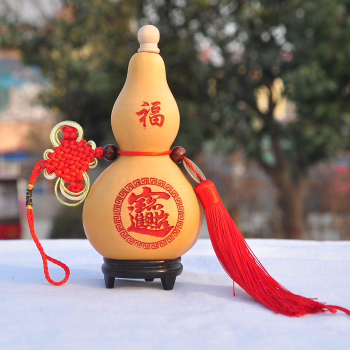 天然葫芦中国结摆件文玩大葫芦挂件招财风水