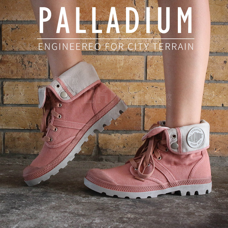 palladium代购女鞋 帕拉丁秋季复古做旧高帮 翻