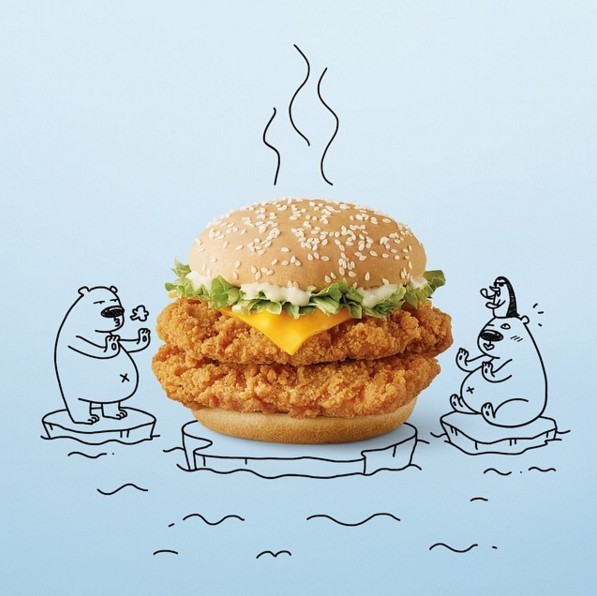 于是办了一个官方的ig账号,里面都是麦当劳的食物搭配上可爱的插画!