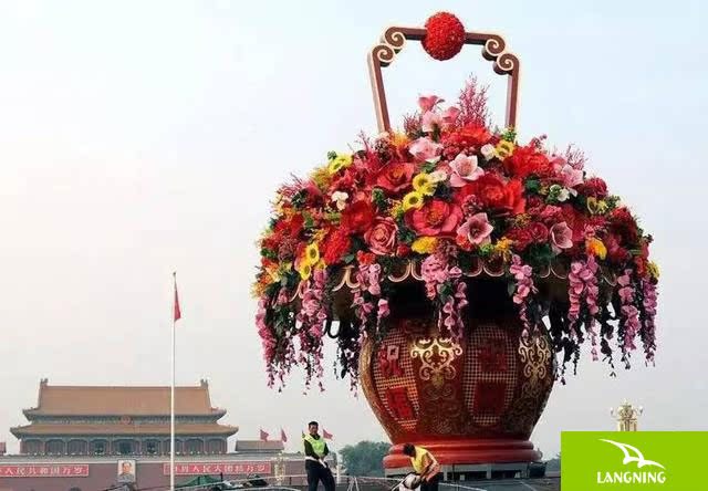 盘点历年天安门国庆花篮