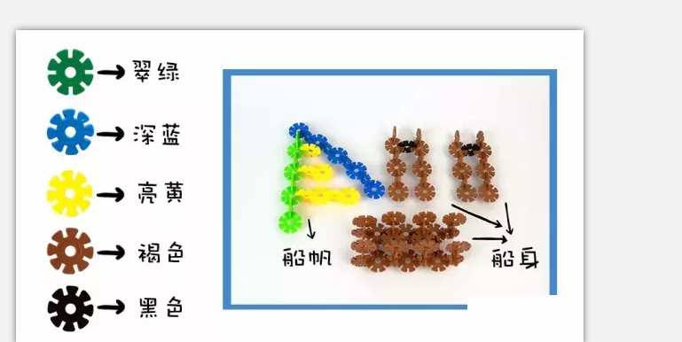 雪花片"航行的轮船"