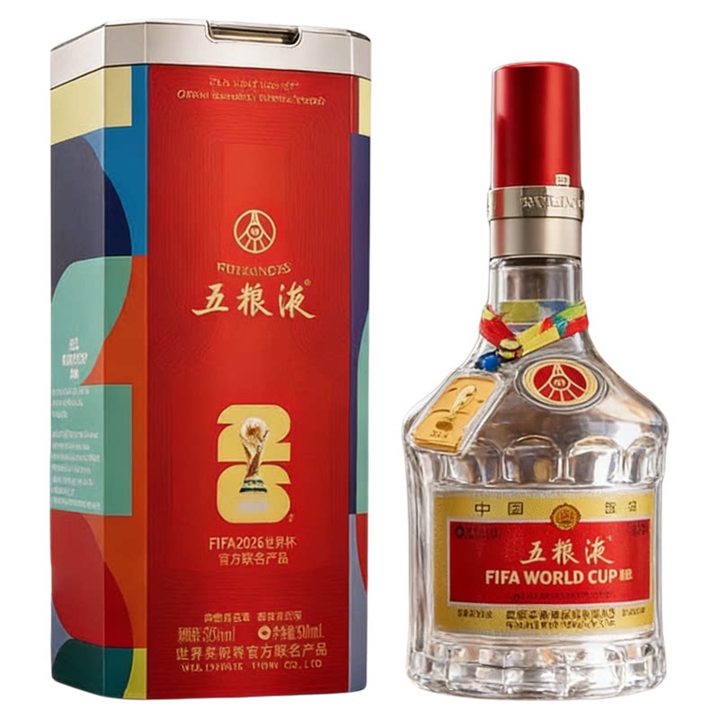 五粮液　白酒　2026年製 五粮液2026世界杯版500ml 浓香型白酒百补双瓶评价- 淘宝网