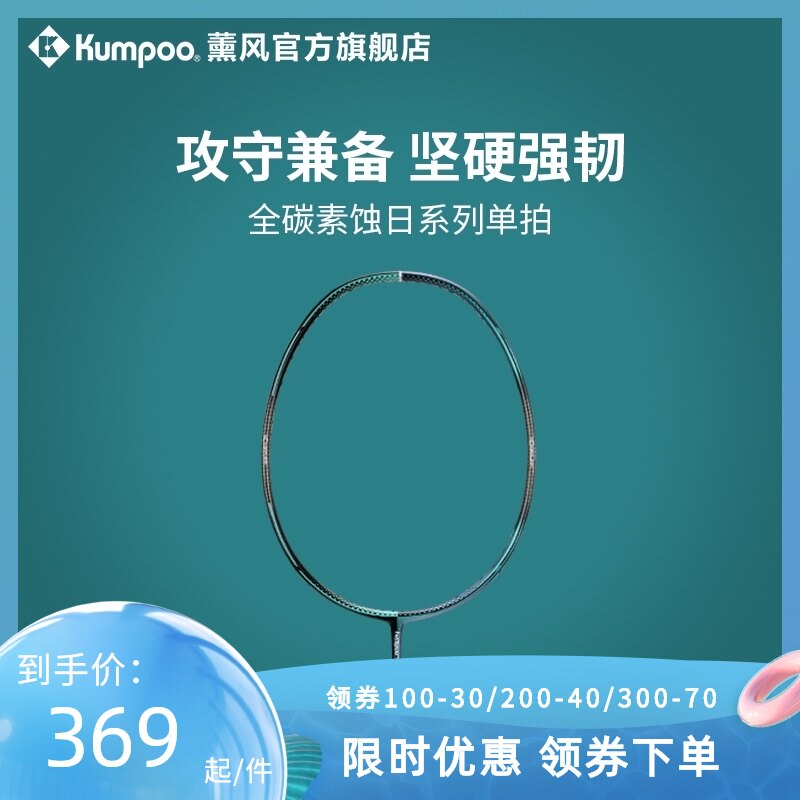 薰风蚀日2代II羽毛球拍熏风4u超轻碳素纤维专业级高弹全能型单拍