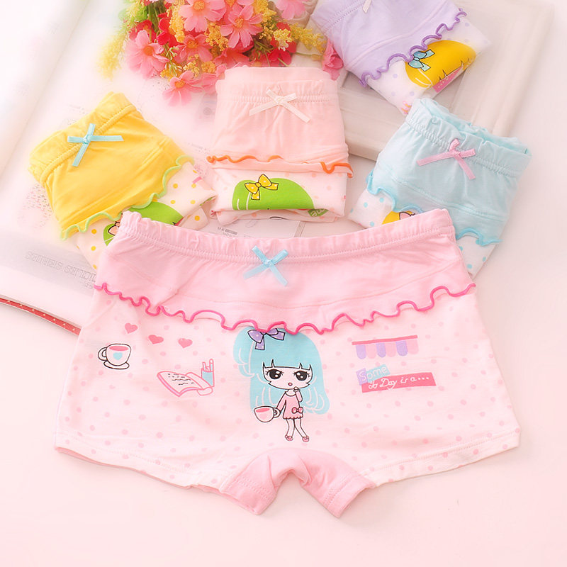 女童内裤莫代尔薄款小女孩中大童儿童平角内裤