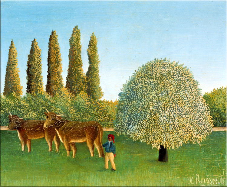 Henri Rousseau、montsouris、希少画集画、新品額付-