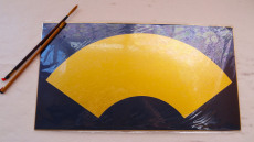 Веер для росписи 绘画用品 国画画材 空白金卡扇面