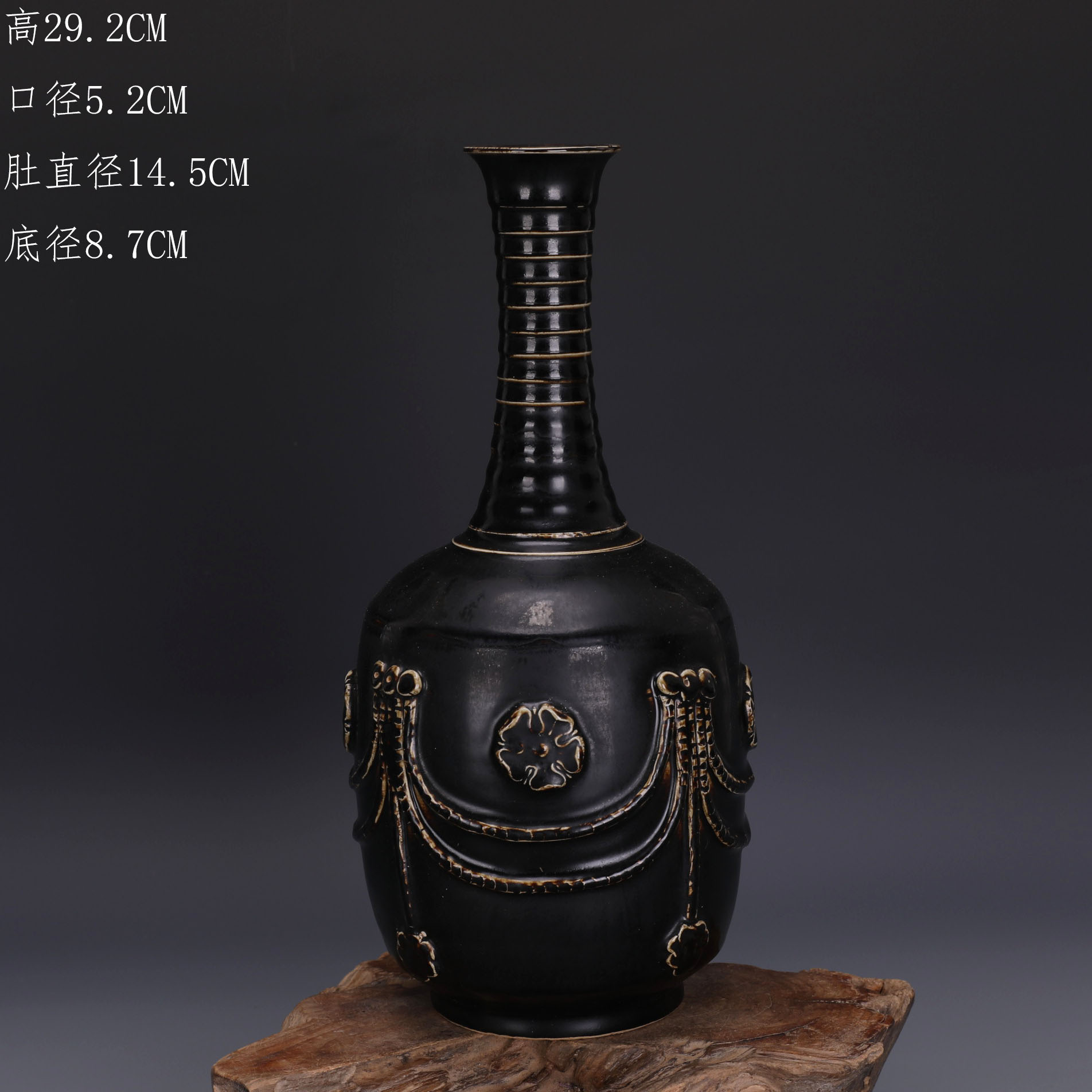 大清乾隆浮雕粉彩花鸟纹天球瓶做旧仿家藏古瓷器古玩收藏品摆件-Taobao