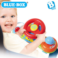 Игрушка 蓝盒 6个月-123宝宝玩具婴儿车仿真方向盘二合一伴游驾驶盘003969 Blue box
