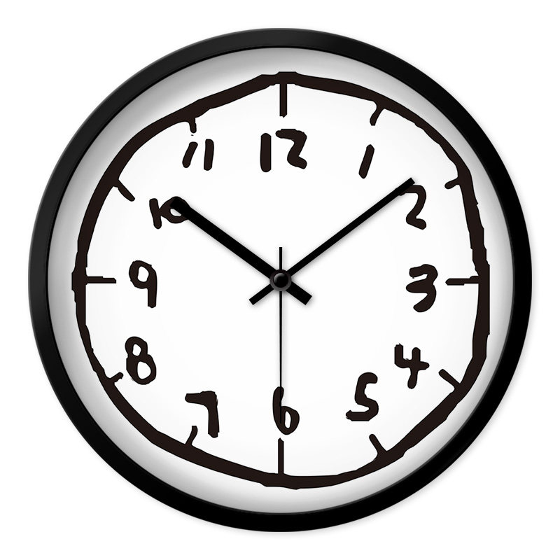 摩門數學公式黑色掛鐘客廳學校培訓班級教室創意靜音無聲時鐘掛表