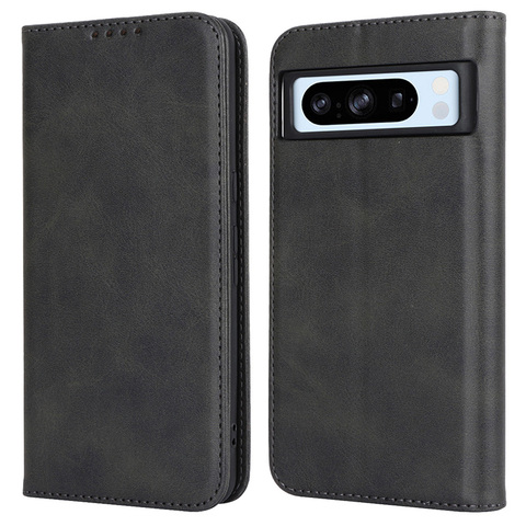 8, 8 Pro Leather Magnetic Wallets Folio Flip Synthetic Leather Card Holder Wallets Business Kickstand Folding Stand Google