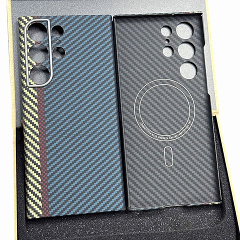 S24, S24 Plus, S24 Ultra Rimless Borderless Frame Lightweight Magnetic Hollow Heatsink Heat Dissipation Carbon Fiber Samsung