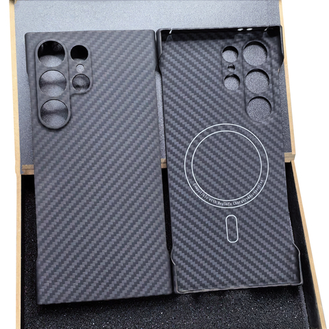 S24, S24 Plus, S24 Ultra Rimless Borderless Frame Lightweight Magnetic Hollow Heatsink Heat Dissipation Carbon Fiber Samsung