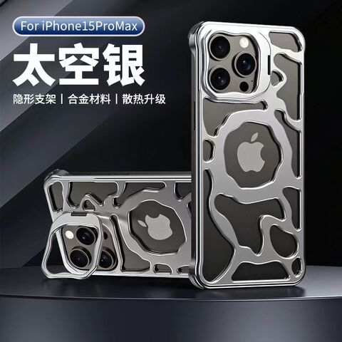 Silver — Auspicious Cloud All-Metal New Titanium Alloy Magsafe Frameless Magnetic Metal Lens Holder Heat Dissipation High End