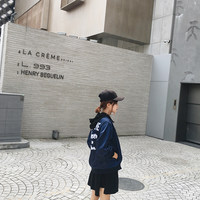 ZZhen2016秋装新款 韩版背后字母缎面棒球服外套女开衫夹克上衣潮