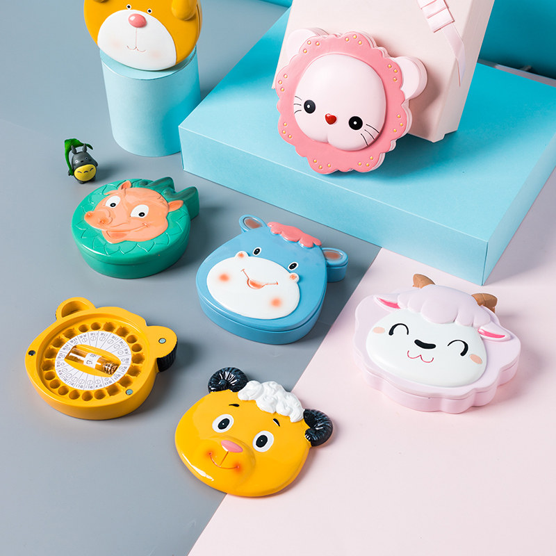 牙齿收纳盒儿童乳牙纪念盒女孩换牙装保存的盒子宝宝胎毛收藏男孩