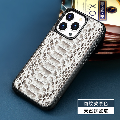 Crocodile Pattern Genuine Leather Luxury MagSafe 15, 14, 13, 12 iPhone Case
