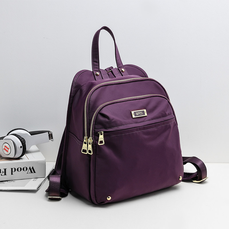 多层双肩包女2023新款牛津布旅行包时尚轻便小背包大学生电脑书包