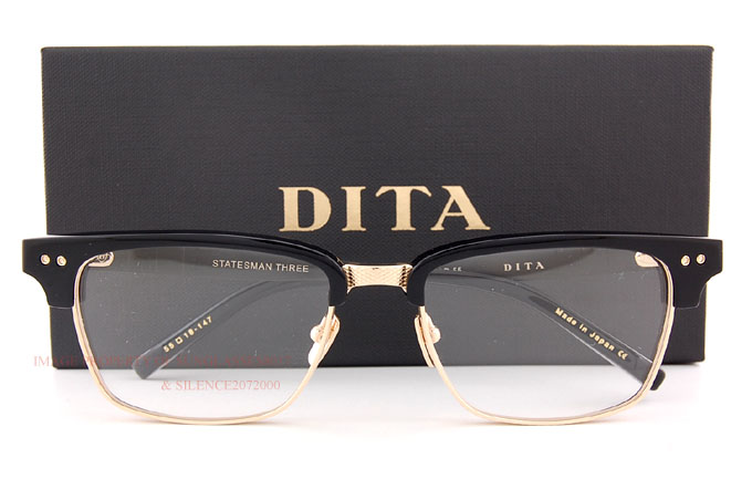 国内现货Dita 眼镜架STATESMAN SIX DTX 132-55 -02磨砂黑+金色