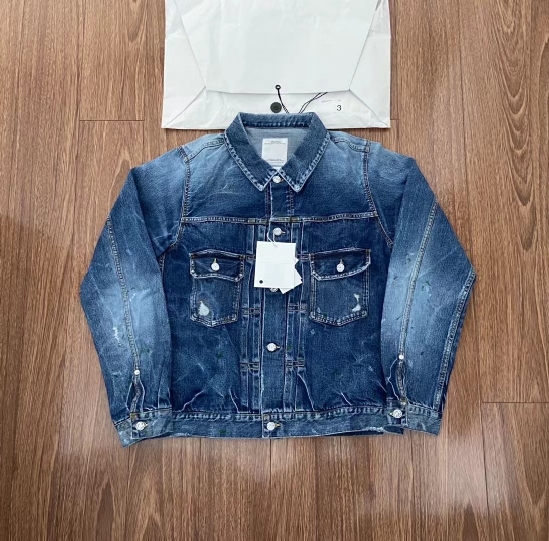 VISVIM ICT 101 JKT DAMAGED（FLAG）国旗水洗牛仔衣夹克全新-Taobao