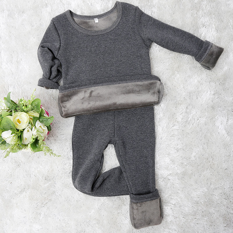 男童儿童宝宝保暖内衣套装男孩冬季加绒加厚中大童秋冬款12-15岁