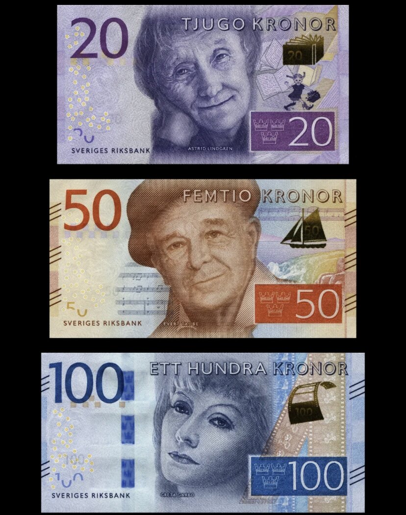 瑞典100纸币嘉宝100瑞典克朗瑞典100SEK 全新unc-淘宝网