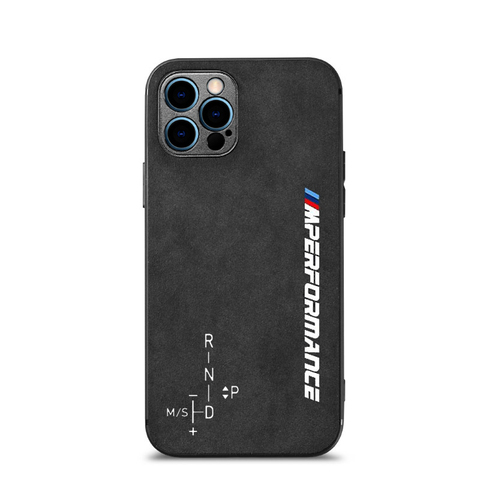 Alcantara Suede Microfiber AMG MPerformance Motorsport High End Premium 15, 15 Plus, 15 Pro, 15 Pro Max iPhone Case