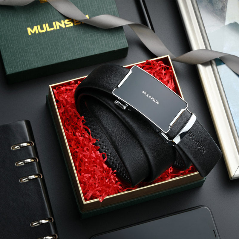 木林森皮带男真皮自动扣正品男青年轻人腰带男士商务休闲中年裤带