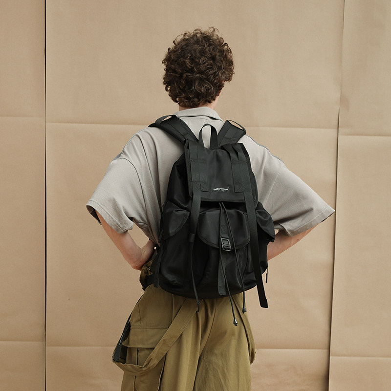 VAOPER2021新款街头潮牌背包男大容量书包女双肩包电脑包背包ins