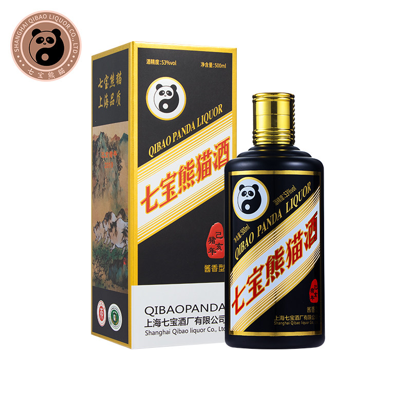 七宝熊猫臻选系列酱香型白酒53度500ml单瓶装评价- 淘宝网