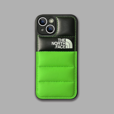 Green — New The North Face Puffy Puffer Down Jacket 15, 14, 13, 12 iPhone Case