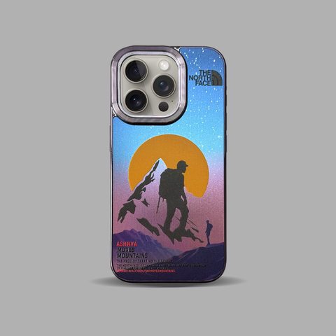 Blue — The North Face Challenge New MagSafe Electroplated 15, 14, 13, 12 iPhone Case