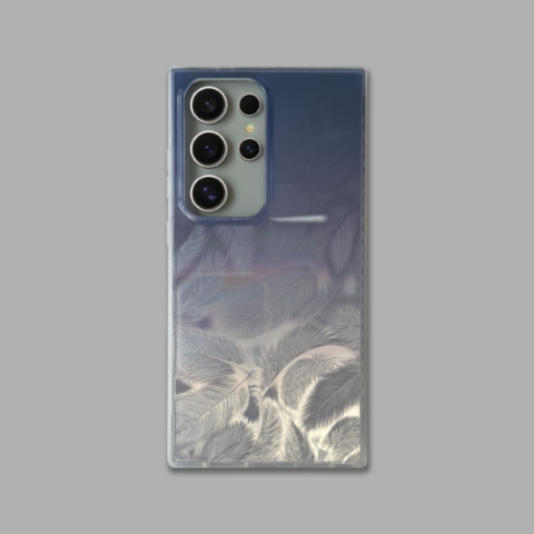 Gradient Pearl Shine Feather S24, S24 Plus, S24 Ultra Samsung Phone Case