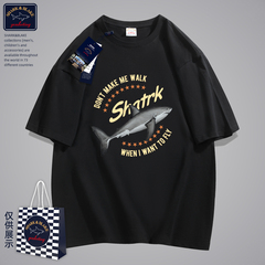 SHARKBLAKE联名款2024年夏季新款印花情侣同款短袖T恤ins价格比较