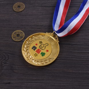 奖牌定制定做学校儿童幼儿园运动会比赛金属纪念颁奖挂牌奖章制作