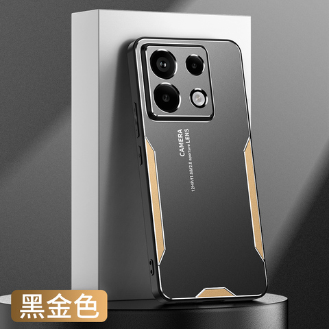 Metal Aluminum Two Tone Matte Anti Scratch Resistant Note 13, Note 13 Pro, Note 13 Pro+ Camera Lens Protection Phone Case