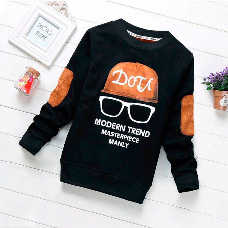 男童秋装长袖t恤加绒打底衫春秋中大童男孩体桖卫衣儿童保暖上衣