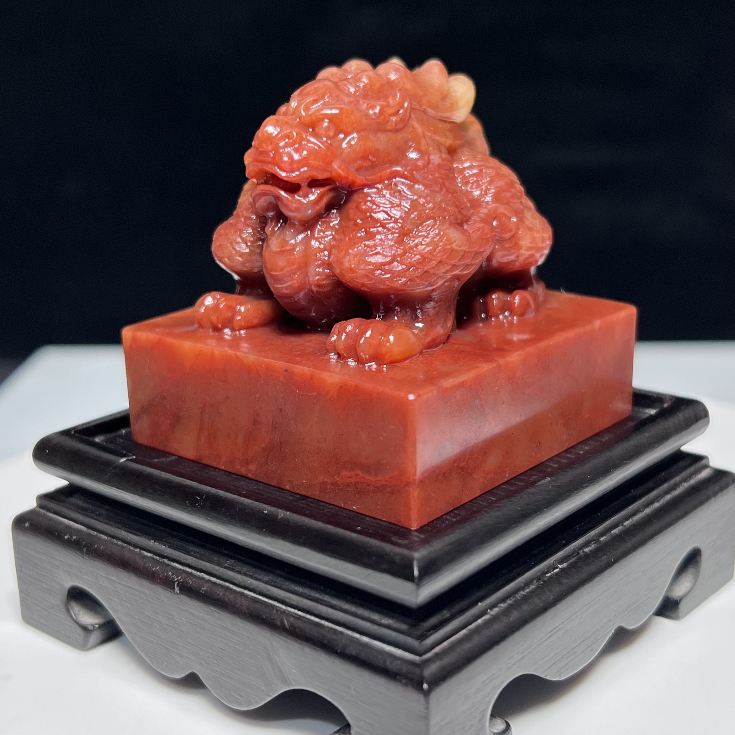 青田石麒麟印章瑞兽钮玉玺赠友礼品章金石篆刻印石章料姓名章定制-淘宝网