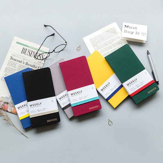 Kinbor Weekly Planning Manual Account Book Time Axis Schedule Book Cloth Week Inner Core Notebook Multi Color Plan Book Management Volume Kinbor Weekly Planning Manual Account Book Time Axis Schedule Book Cloth Week Inner Core Notebook Multi Color Plan Book Management Volume