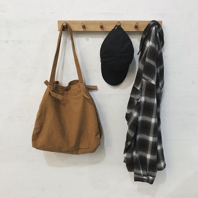 韩国ins暗黑风大容量单肩帆布包女2021新款简约百搭工装斜挎包女