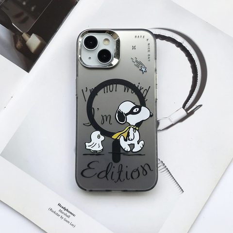 Snoopy Dog New Girls Cartoon MagSafe 15, 14, 13, 12 iPhone Case