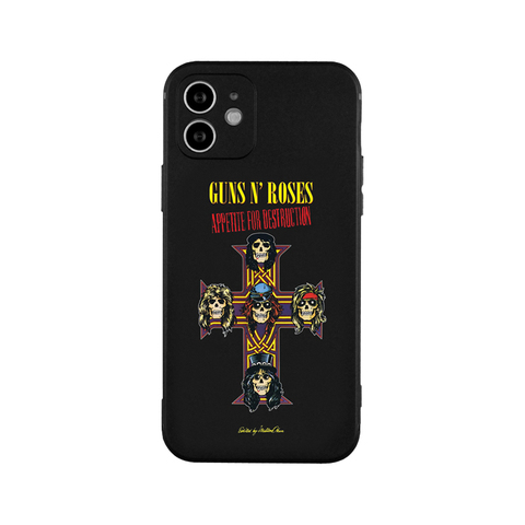 Guns And Roses New Metal Band Illustration 15, 14, 13, 12, 11 iPhone Case