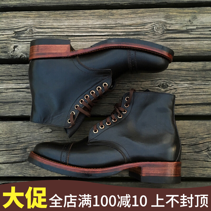 即納HOT RRL - 新品 定価14万 US10 BLK JULIAN BOOTS BOWERYの通販 by