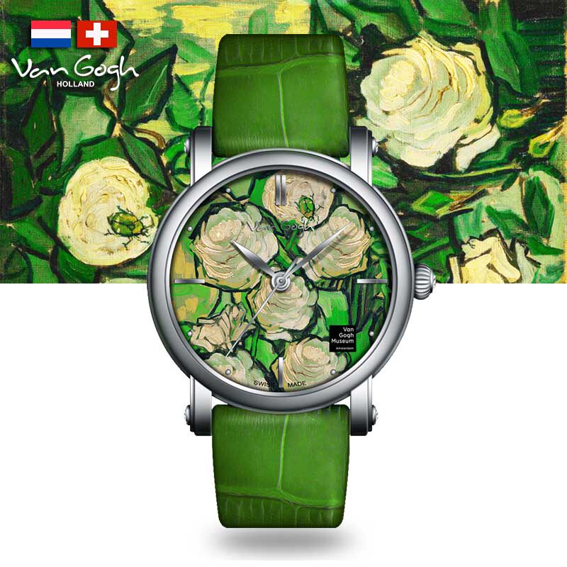VAN GOGH梵高手表女石英腕表玫瑰和甲虫原装进口复古潮牌表