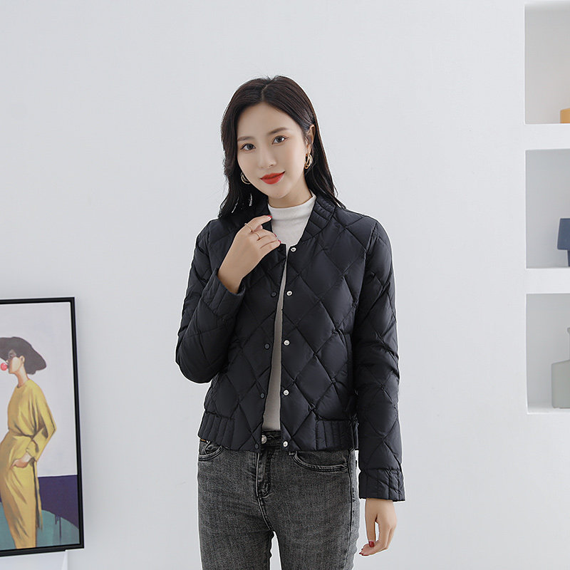 2021新款轻薄羽绒服女韩版休闲短款轻便白鸭绒内胆超薄羽绒服