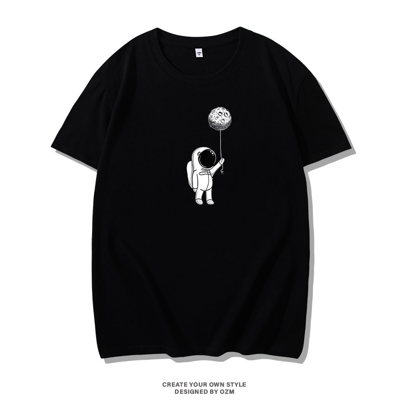 男士t恤短袖2021新款夏季潮流纯棉宽松半袖打底衫体恤ins潮牌男装