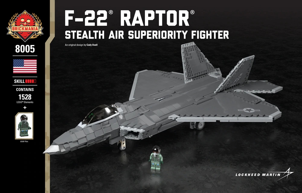 BRICKMANIA美国空军F14雄猫战斗机军事益智拼装积木模型玩具礼物-Taobao
