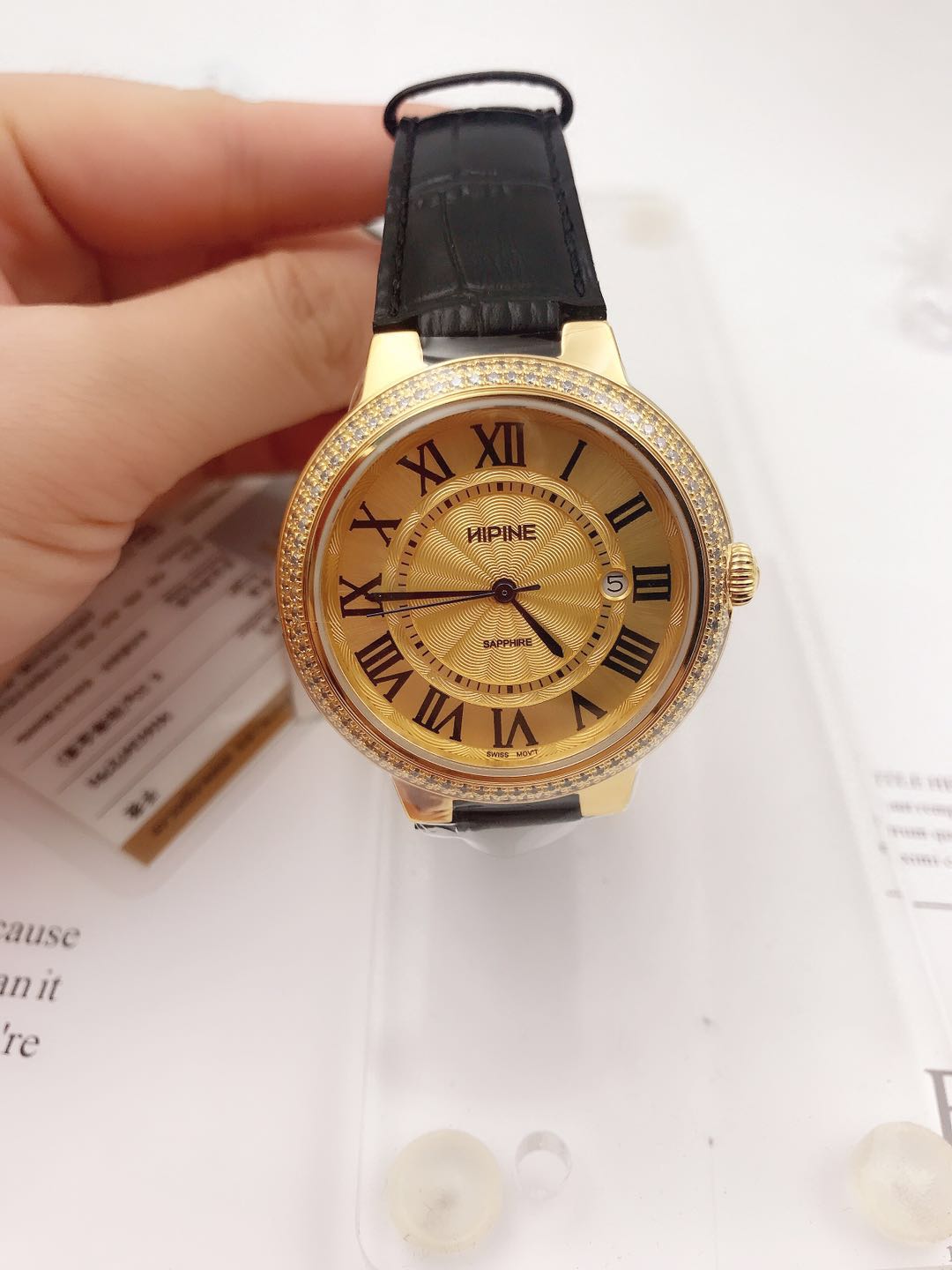 西普尼純金正品足金手錶進口石英機芯防水手錶黃金手錶- Taobao