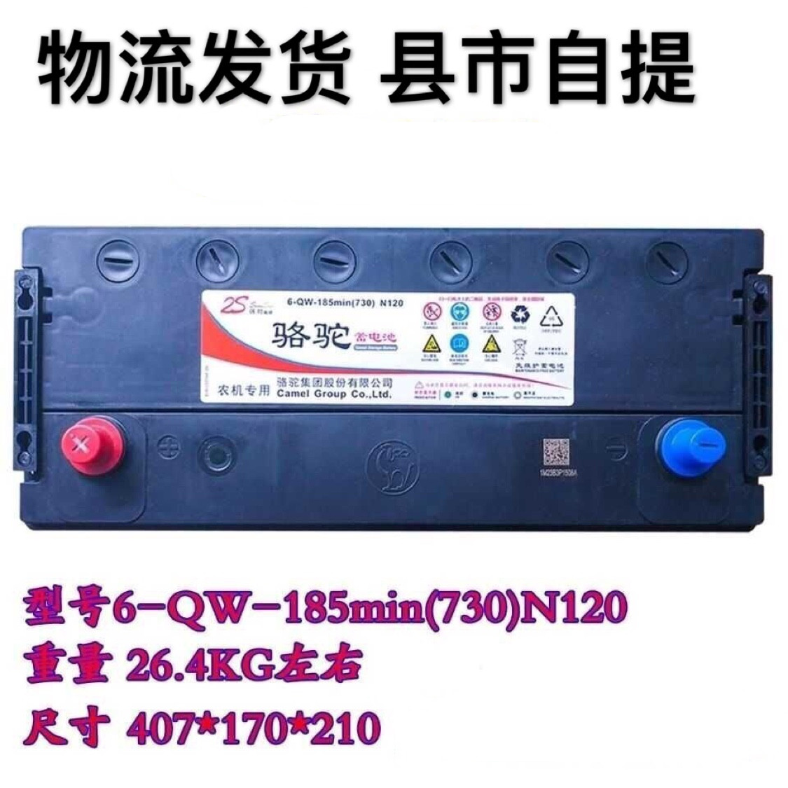 骆驼蓄电池6-QW-180min(720)N120 /12V120AH 汽车启动电瓶DF系列-Taobao